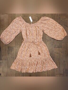 Gentle Fawn Stella Dusty Pink Patterned Dress Boho Peasant Cottage Core Western